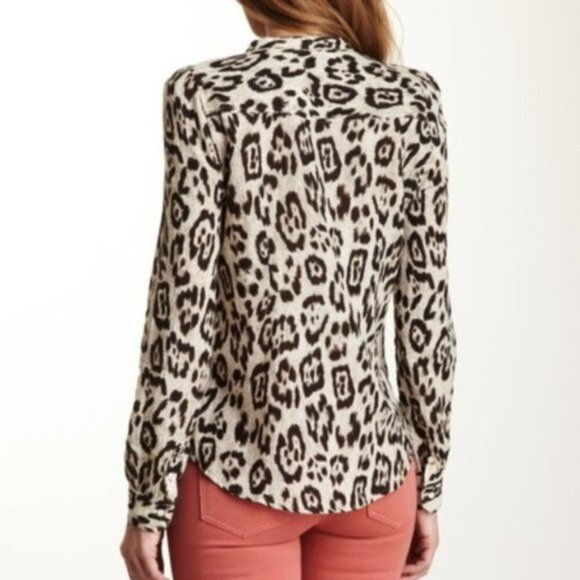 NEW Joe's Jeans Dandy Woven Leopard Blouse - Picture 3 of 12